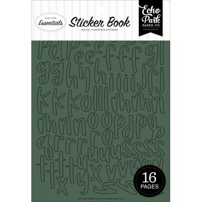Echo Park Essentials Sticker Book - Green Alpha
