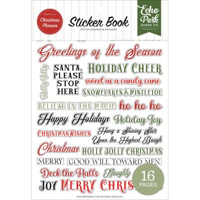 Echo Park Essentials Sticker Book - Christmas Phrases