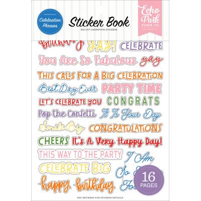 Echo Park Essentials Sticker Book - Celebration Phrases