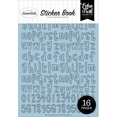 Echo Park Essentials Sticker Book - Blue Alpha