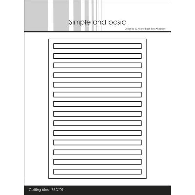 Simple and Basic Die - Rectangle Horizontal Striped Panel