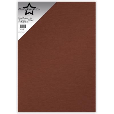 Paper Favourites Pearl Paper - Rusty Brown