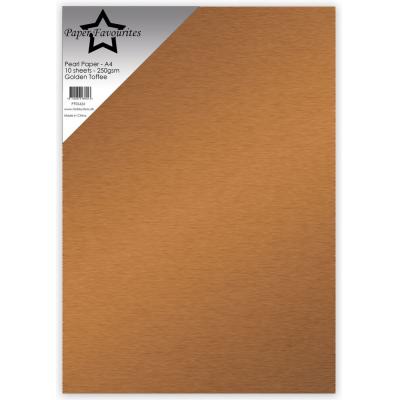 Paper Favourites Pearl Paper - Golden Toffee