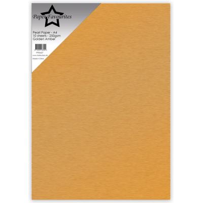 Paper Favourites Pearl Paper - Golden Amber
