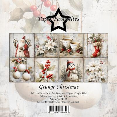 Paper Favourites Paper Pack - Grunge Christmas