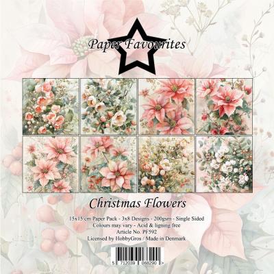 Paper Favourites Paper Pack - Christmas Flowers