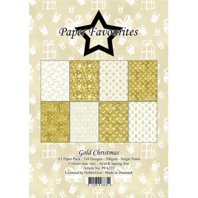 Paper Favourites Paper Pack - Gold Christmas