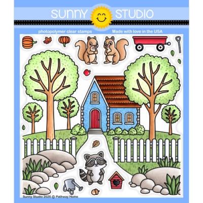 Sunny Studios Stempel - Pathway Home