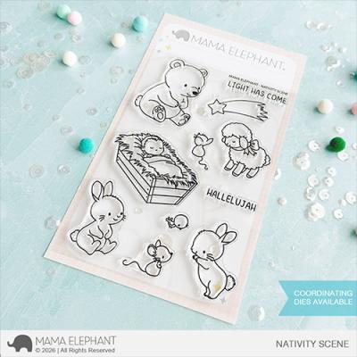Mama Elephant Stempel - Nativity Scene