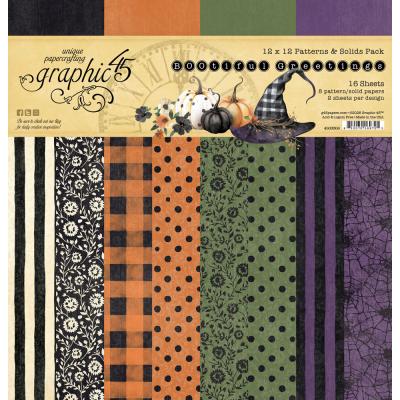 Graphic 45 BOOtiful Greetings - Patterns & Solids Pack
