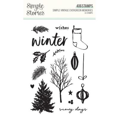 Simple Stories Simple Vintage Evergreen Memories Stempel