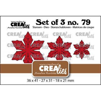 Crealies Dies - Solid Flowers 33 Poinsettia With Veins
