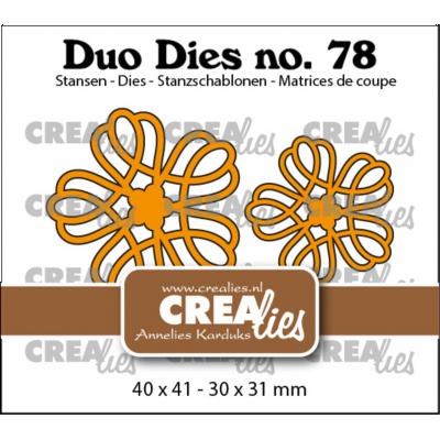Crealies Duo Dies - Open Flowers 32