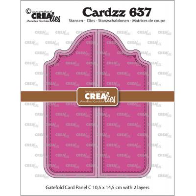 Crealies Cardzz Dies - Gatefold Card Panel C