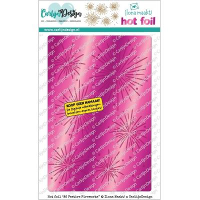 CarlijnDesign Hot Foil Plate - Festive Fireworks