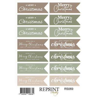 Reprint Cozy Christmas - Stickers  Text