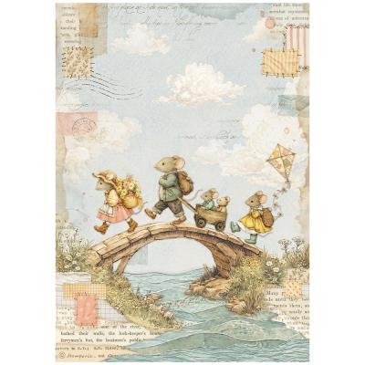 Stamperia Cozy Family Rice Paper - The Bridge