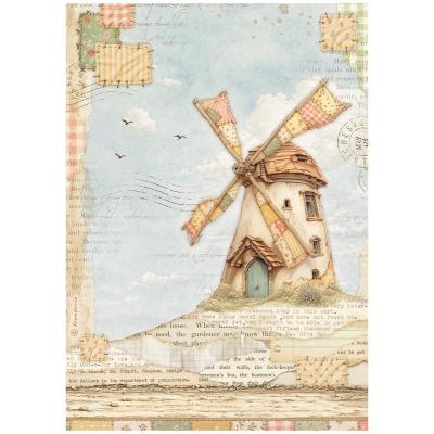 Stamperia Cozy Family Rice Paper - Windmill