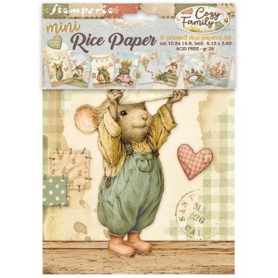 Stamperia Cozy Family Mini Rice Paper Selection