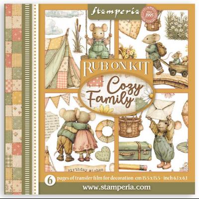 Stamperia Cozy Family - Rub-On Kit