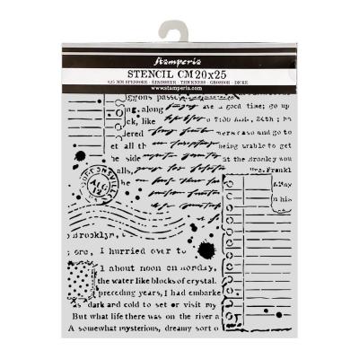 Stamperia Cozy Family Stencil - Letters