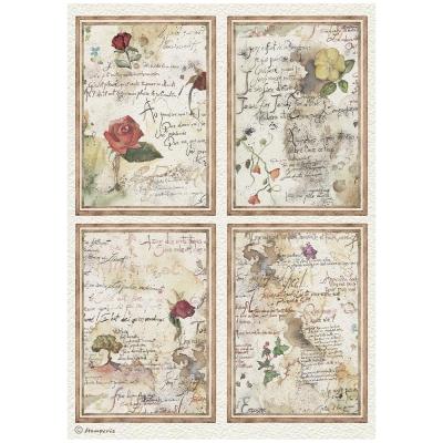 Stamperia Flowers And Poems Rice Paper - 4 Cards