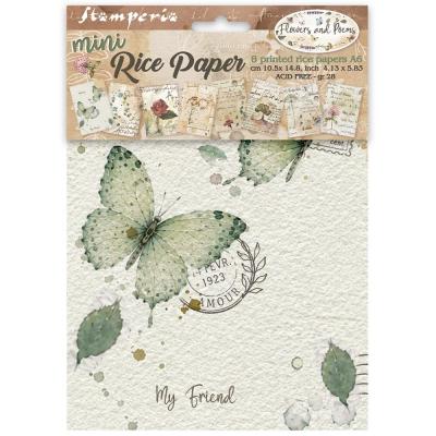 Stamperia Flowers And Poems Mini Rice Paper Selection
