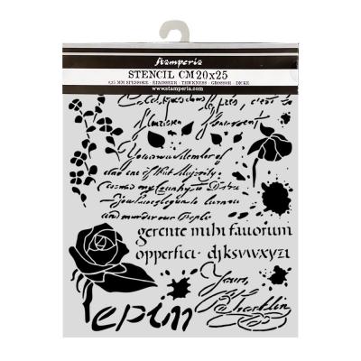 Stamperia Flowers And Poems Stencils - Latin Inspirations