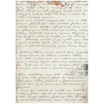 Stamperia Our Way Rice Paper - Handmande Letter