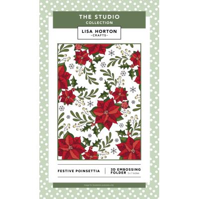 Lisa Hortin Crafts Embossingfolder - Festive Poinsettia