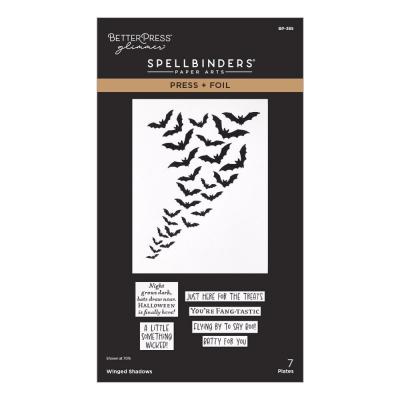 Spellbinders Midnight Mischief Press Plates - Winged Shadows