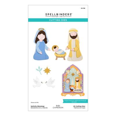 Spellbinders Bibi's Little Blessings Etched Dies - Nativity Blessings