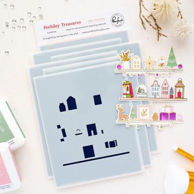 Pinkfresh Studio Season Of Wonder Stencil - Holiday Treasures