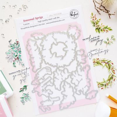 Pinkfresh Studio Season Of Wonder Die - Seasonal Sprigs