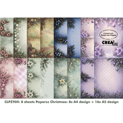 Crealies Paperzz Designpapier -  Christmas A-H