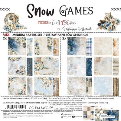 Craft O'Clock Snow Games - Mix Paper Set