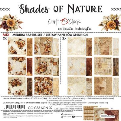 Craft O'Clock Shades Of Nature - Mix Paper Set