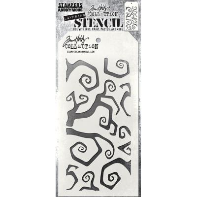 Stampers Anonymous Tim Holtz Layering Stencil - Twisted