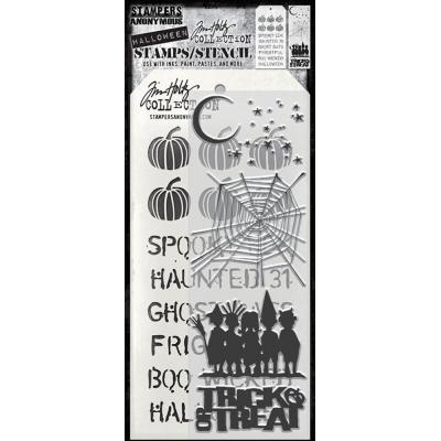 Stampers Anonymous Tim Holtz Stamps & Stencil - Halloween Cutouts