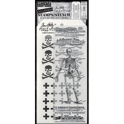 Stampers Anonymous Tim Holtz Stamps & Stencil - The Chemist