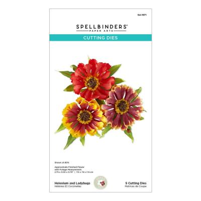 Spellbinders The Cottage Garden Etched Dies - Helenium And Ladybugs