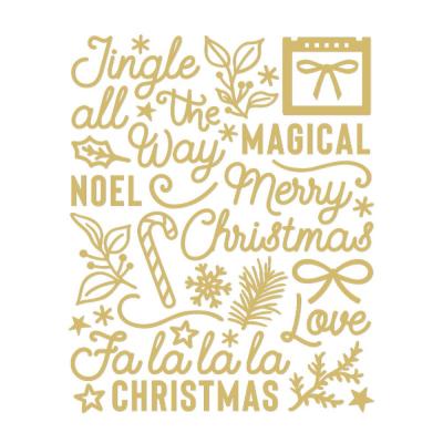 Spellbinders Sleigh Bells Ring - Foil Puffy Stickers