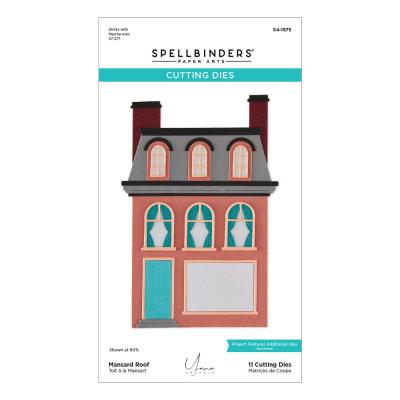 Spellbinders Christmas City Holiday Etched Dies - Mansard Roof