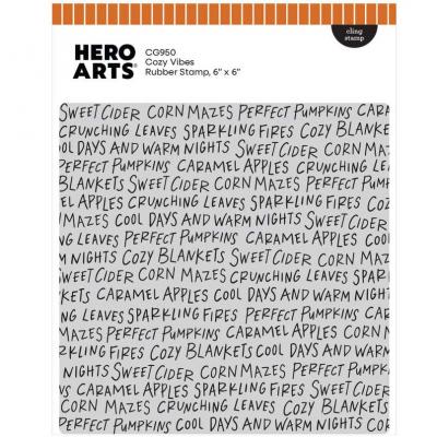 Hero Arts Cozy Season Rubber Cling Stamp - Cozy Vibes