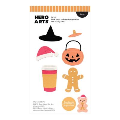 Hero Arts Beary Sweet Holiday Die Set - Bear Hugs Holiday Accessories