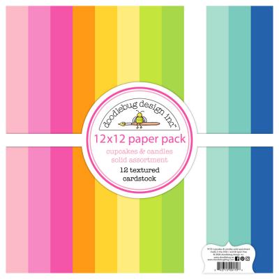 Doodlebug Design Cupcakes & Candles - Textured Cardstock