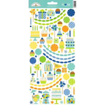 Doodlebug Design Balloons & Banners - Icons Stickers