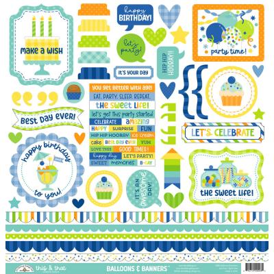 Doodlebug Design Balloons & Banners - This & That Stickers