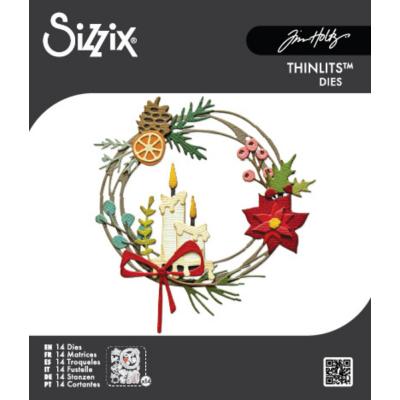 Sizzix Tim Holtz Thinlits Dies - Vault Festive Wreath
