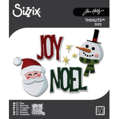 Sizzix Tim Holtz Thinlits Dies - Vault Holiday Tidings